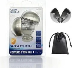 Heavy Duty Stainless Steel Tow Ball Adapter – Converts 2″ Receiver to 2-5/16″ Hi
