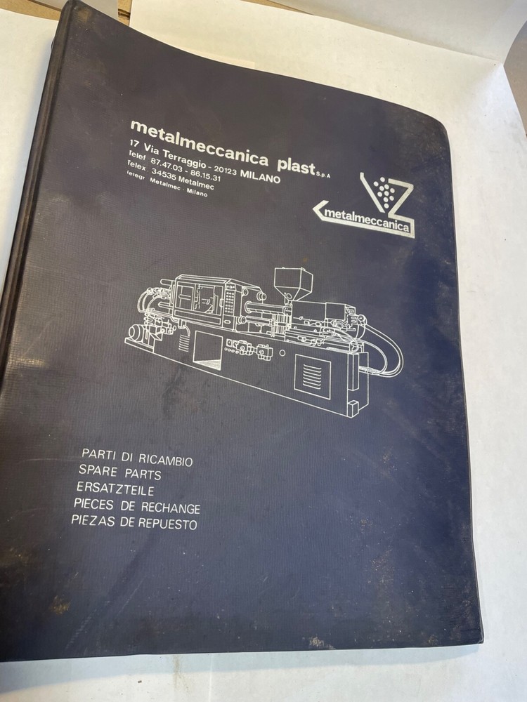 Metalmeccanica Plastic Injection Molding Machine Parts Manual