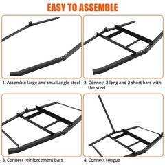 Garvee 66″ Heavy Duty Steel Driveway Drag Grader for ATV UTV Soil Lawn Tractor
