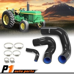 NEW Black Radiator Hose Set Upper Lower & Bypass Hoses Fit For John Deere Models