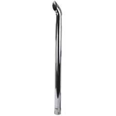 Chrome Curved Exhaust Stack Pipe Slotted 48″ 2 1/2″ ID fits Universal Models