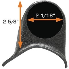 GlowShift Universal Fitment Black Triple Pillar Gauge Pod Holder – Fits Any M…