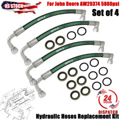 Set of 4 AW29374 -5800psi XTREME-DUTY -EATON Hose- for JOHN DEERE AW29374