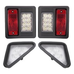 4PCS LED Headlight Tail Light Kit Lamp Assembly For Bobcat Skid Steer Loader