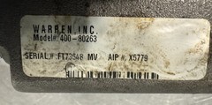 Warren 400-80263 Permco Dump Pump Hydraulic Direct Mount Air Shift NEW!