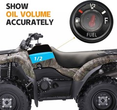 M MATI ATV Fuel Gas Tank Gauge Meter with Cap for Kawasaki Prairie 360 KVF360