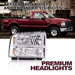 Headlights Assembly Fit 1999-2004 Ford F250 F350 F450 F550 Super Duty