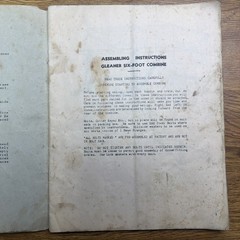 Gleaner Baldwin Model S 6-Foot Combine Assembly & Operating Manual