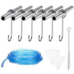 Maple Syrup Tapping Kit – 6 Stainless Steel Tree Taps, 2 Sap Filters, 20FT Tube