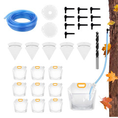 10 Sets Maple Syrup Tree Tapping Kit – (10) 5/16″ Taps for Maple Trees, 29.53Ft