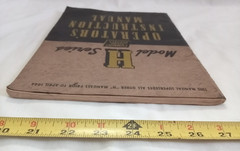 Cummins Diesels Model H Series Operator’s Instruction Manual 1942.