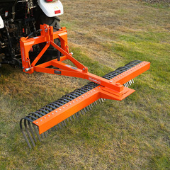 MechMaxx 84″ Landscape Rake with 42 Tines 3 Point Hitch Tractor Attachment, LR84