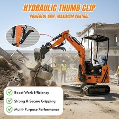 Free Ship TYPHON TYRANT X 1Ton Mini Excavator USA 13.5HP include 12 Attachments