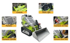 Upgraded 2026 Brand New 25HP Mini Skid Steer Track Loader Dual Pump USA Spot