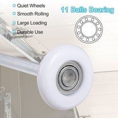 10pcs 1.8″ Nylon Garage Door Rollers for 2″ Garage Track 4.25″ Stem