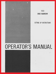 McCormick International 122 1pt 3pt Folding Tandem Disk Harrow IH Owner’s Manual