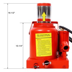 50 Ton（1000,000LBS） Air Hydraulic Bottle Jack w/ Pneumatic & Manual Hand Pump