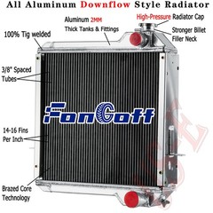 4 Row Radiator For Case Backhoe 570 580L 590SL 580SSL 4300 P85 234876A1 234876A2