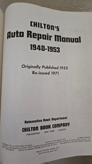 Chilton Auto Repair Shop Manual 1940-1953 Ford Chevy Buick Cadillac Classic Cars
