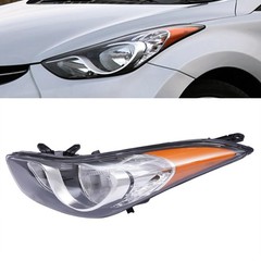 2011-2013 Hyundai Elantra Left Halogen Chrome Headlight Assembly 92101-3Y000