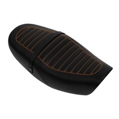 Black Orange One Piece Dual Seat 18-24 Kawasaki Z900RS ZR900 Rider Passenger Sea