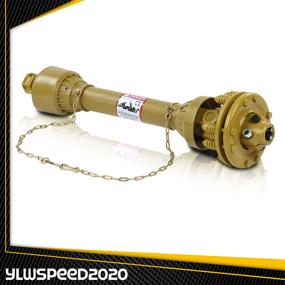 PTO Shaft PTO Drive Shaft 1-3/8″x6 Spline w/ Slip Clutch T4 31.5-41″ Yellow New