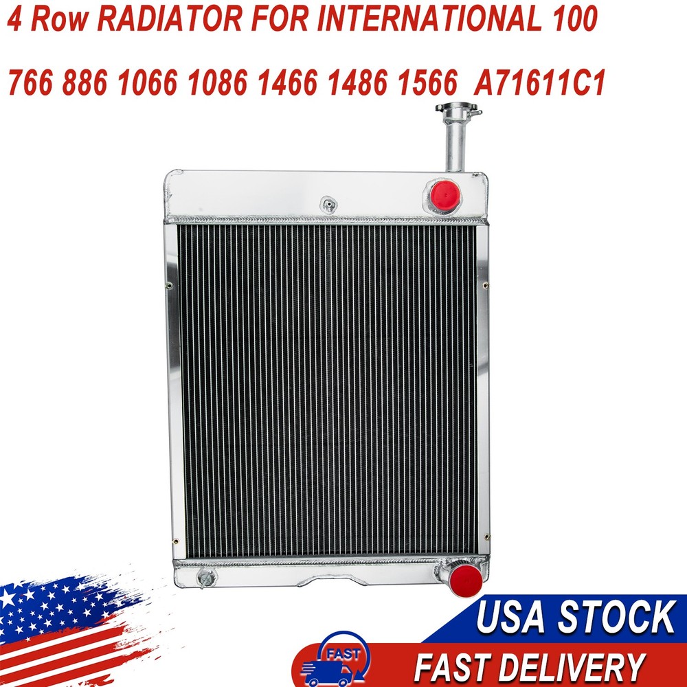 4 Row RADIATOR FOR INTERNATIONAL 100 766 886 1066 1086 1466 1486 1566 A71611C1