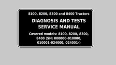 John Deere 8100 8200 8300 8400 Tractor Diagnosis Test Service Manual TM1576 PDF