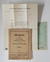 NATIONAL CARBON CO. 1916 CLEVELAND OH. BRUSHES ,MOTORS, GENERATOR ALLIS CHALMERS