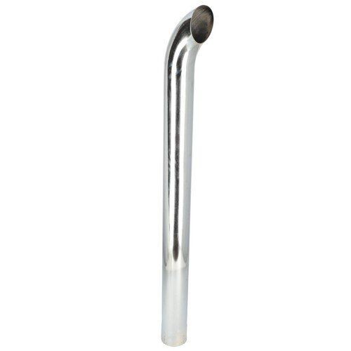Exhaust Stack Pipe 4″ x 48″ Curved Chrome