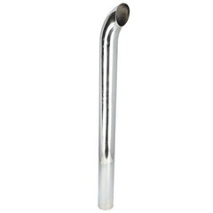 Exhaust Stack Pipe 4″ x 48″ Curved Chrome