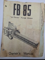 1985 Gehl FB85 Hi-Throw Forage Blower Owner’s Manual Guide Farm Silage E10