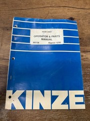 Kinze Row Unit Operators & Parts Manual Catalog