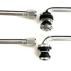 4 2.80″ Chrome TIRE Valve Stems 90 Degree Angle for 3-Piece Wheels Rims