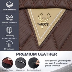 Full Set Truck Seat Cover Ranger 2019-2026 Waterproof Leather Brown Coffee