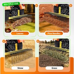 Landscape Rake 60″ Pine Straw Rake For Cat-0 & Cat-1 Tractor 3 Point Attachment