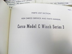 CARCO MODEL C3 WINCH SERVICE OPERATION PARTS CATALOG TERRATRAC 310 320 400 500