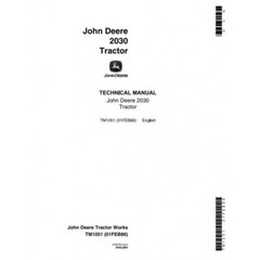 JOHN DEERE 2030 UTILITY TRACTOR TECHNICAL SERVICE MANUAL PDF ON USB