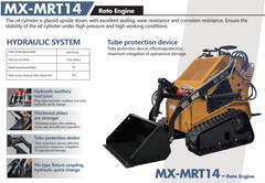 MX-MRT14 1543lbs Mini Skid Steer Loader Tracked 13.5HP RATO Gasoline Engine EPA