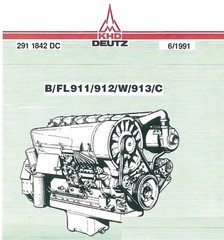911 912 913 Diesel Engine Workshop Manual Fits KHD Deutz B FL911 912-W 913-C