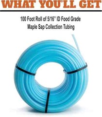 Maple Syrup Sap Collection Tubing 100 Feet 5 16″ ID Food Grade Vacuum Hose Tree