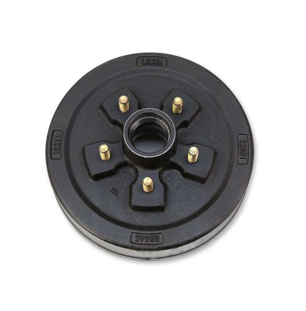 LIBRA One New 10″ X 2-1/4″ Trailer Brake Drum 5 on 4.5″ B.C. for 3500 Lbs Axl…