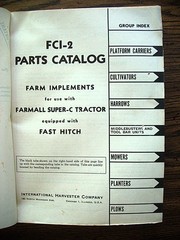 IH Farmall Mccormick Super C Fast Hitch Farm Implements Parts Manual