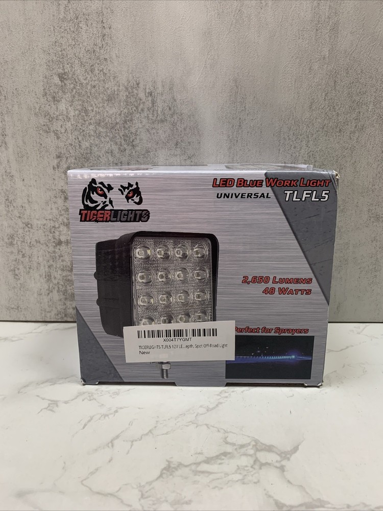 Tiger Lights LED Blue Work Light 12 24 Volts 2650 Lumen Off-Road TLFL5 48 Watts