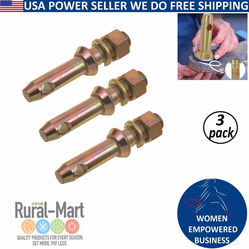 3pack Tractor hitch pin cat 1 replaces speeco S07020800