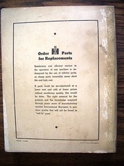 IH Farmall Mccormick Super C Fast Hitch Farm Implements Parts Manual