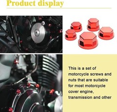 30 PCS Motorcycle Modification Screw Cap Covers, 4 Sizes Waterproof Durable Meta