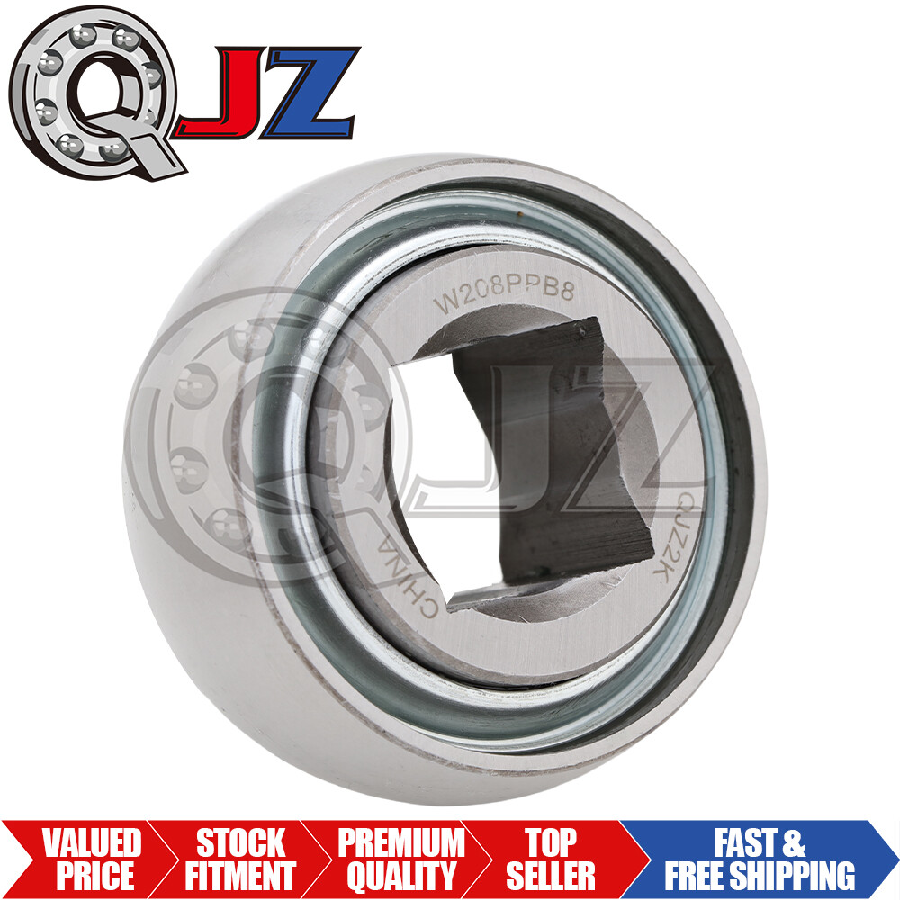 [1-Pack] W208PPB8 Disc Harrow Ball Bearing [1-1/8″ Square Bore x 80 mm OD]