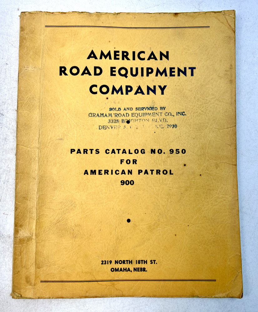 Vintage American Road Equipment Co. Parts Catalog for American Patrol 900