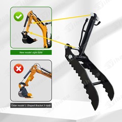 Hydraulic Thumb Clip for Mini Excavators Attachments Single Hole Metal Grab